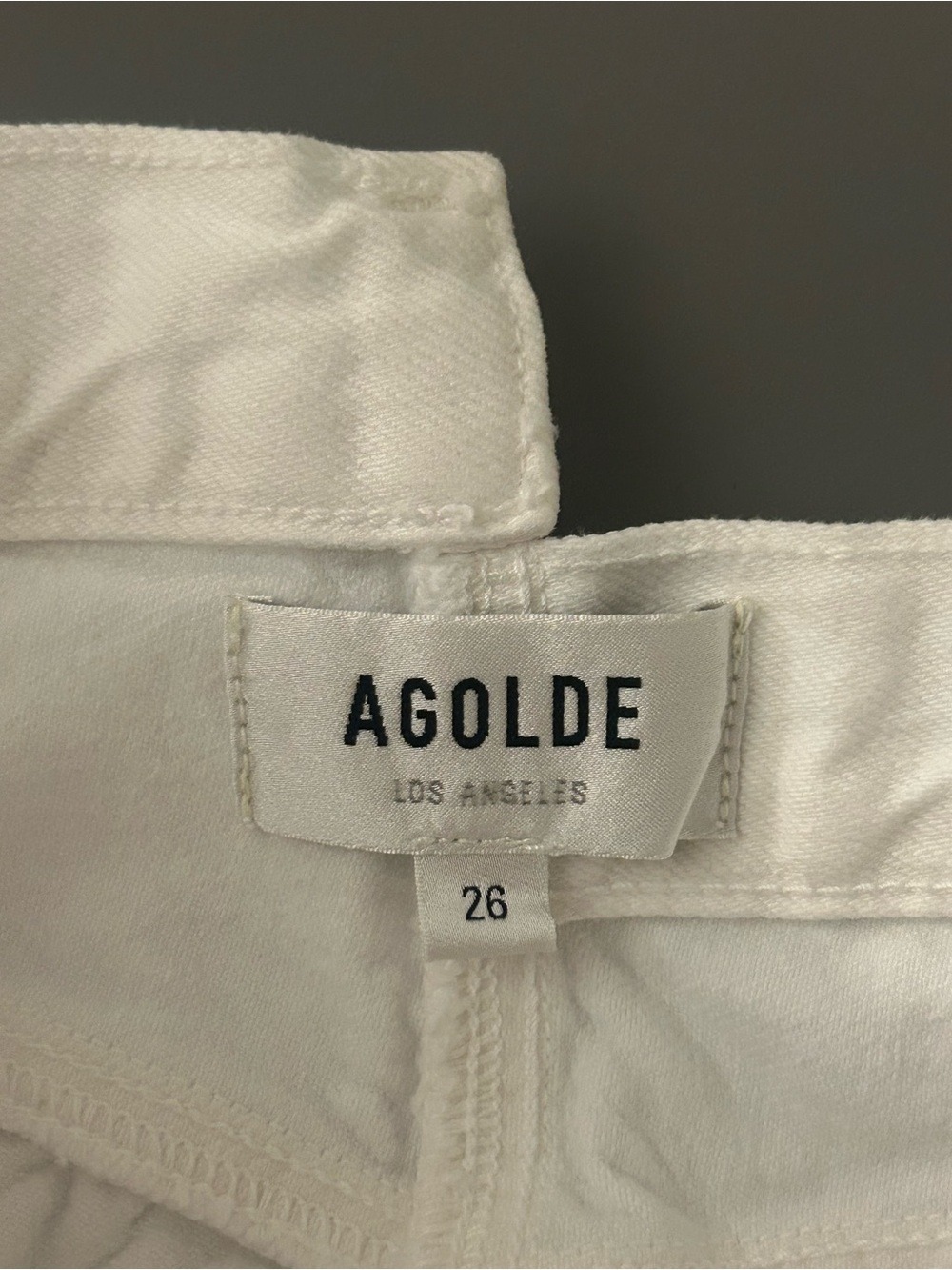 Agolde Criss Cross Size 26 White High-Rise Straight Leg Jeans - Picture 12 of 16